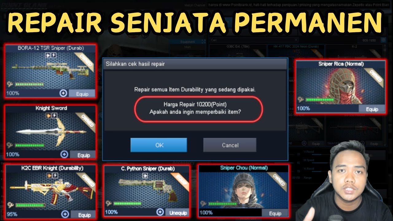 CARA REPAIR SENJATA PERMANEN TERBARU DARI BATTLEPASS - Point Blank Gameplay Indonesia Terbaru