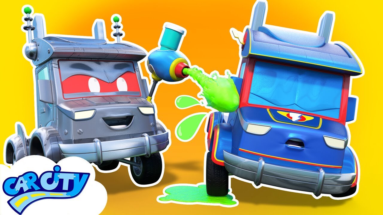 偽者モンスタートラックがまたあらわれた！ - 子供向けトラックアニメ 🚨 Super Truck