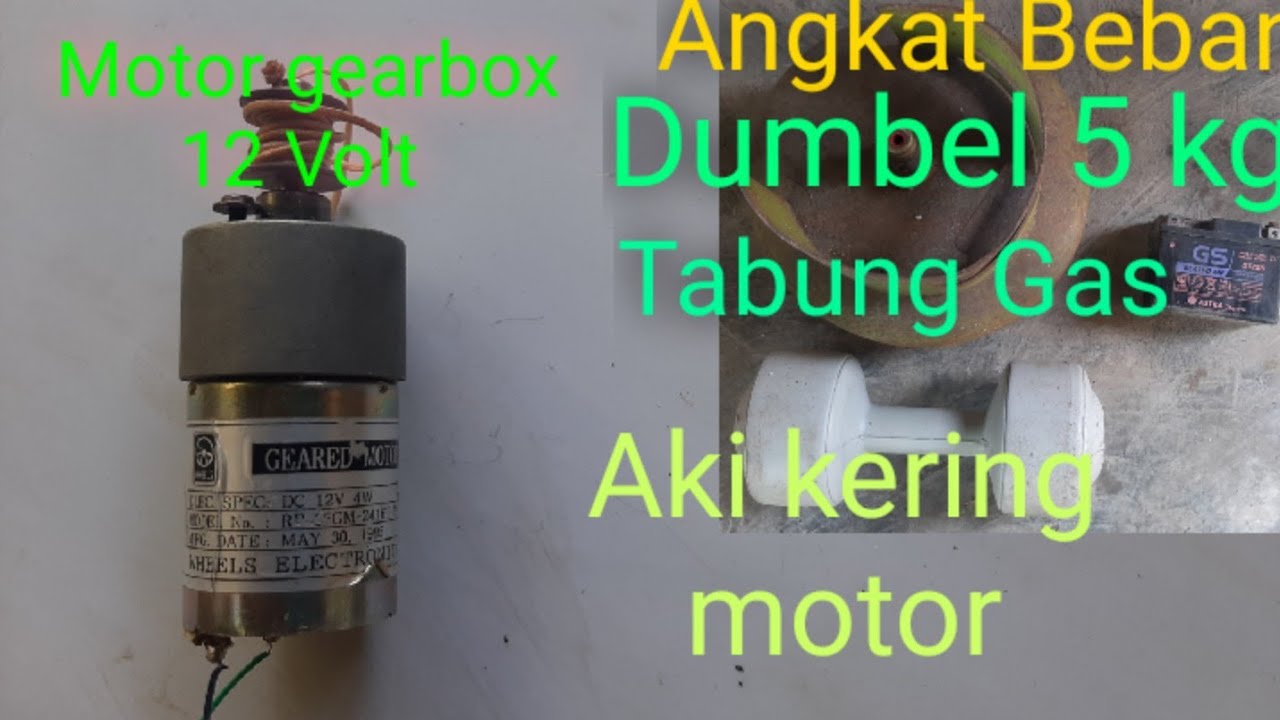 Motor Gearbox 12 volt 4 Watt Review Dan Test Beban 2-5 kg