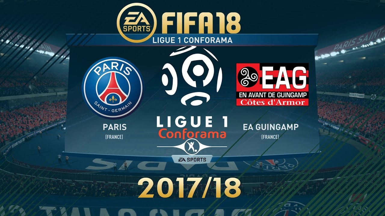 FIFA 18 PSG vs Guingamp | Ligue 1 Conforama 2017/18 | PS4 Full Match
