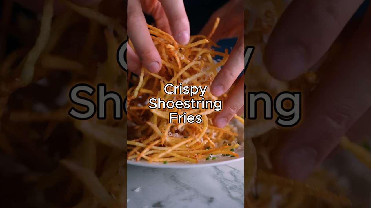 Crispy shoestring fries 🍟 #shorts