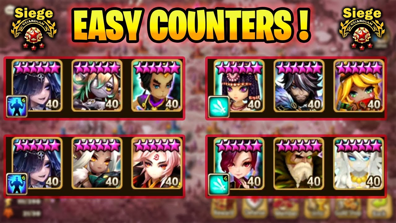 TOP COUNTERS FOR HIGH G3 SiEGE - Chow Main v Origin v ^[O.O]^ (Summoners War)