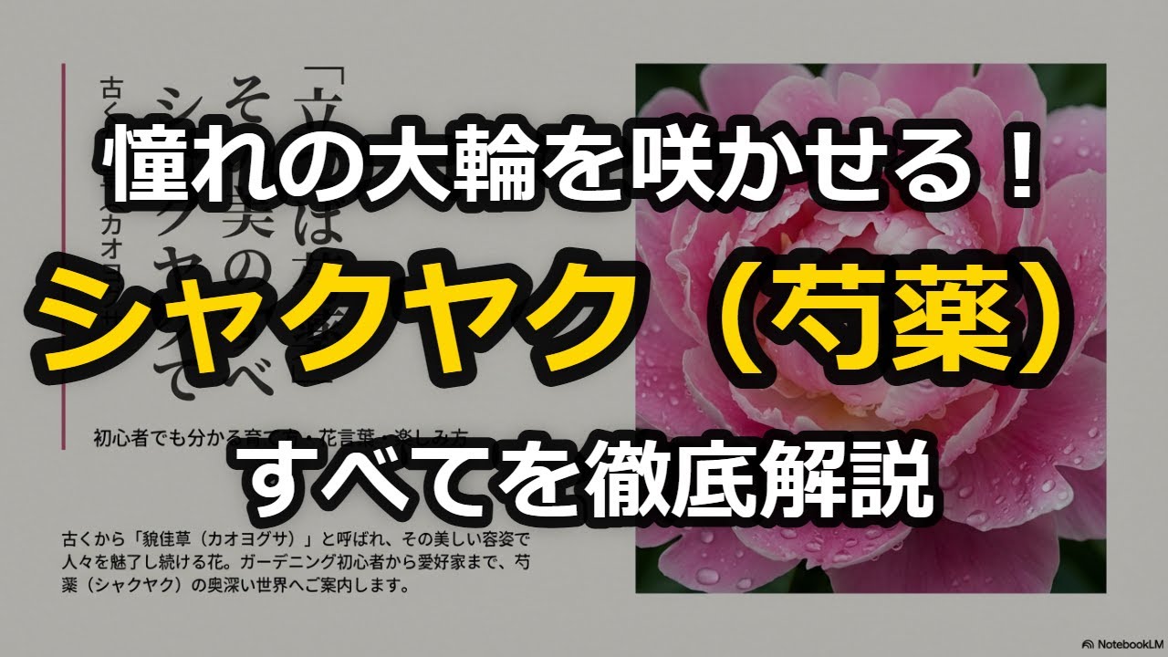 芍薬（シャクヤク）の育て方・楽しみ方完全ガイド：美しさの秘密から漢方まで