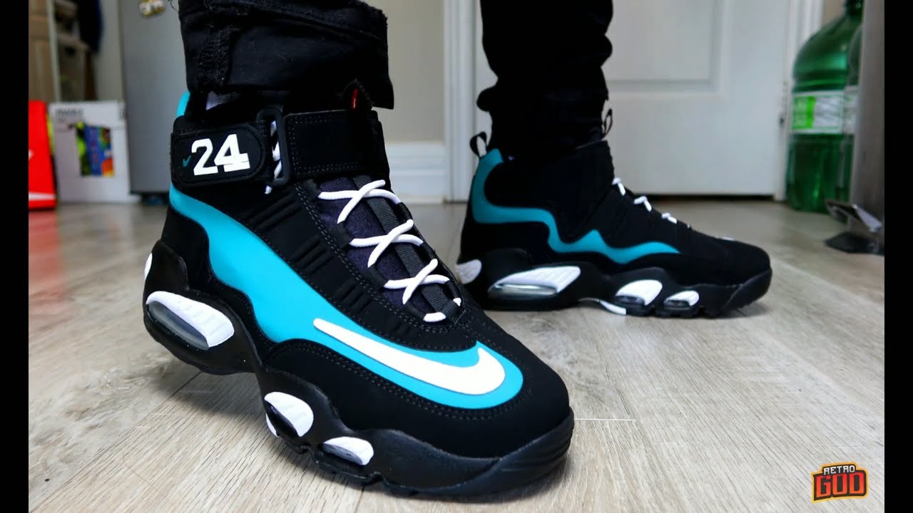 2021 AIR GRIFFEY MAX 1 EMERALD *BLACK FRESHWATER* ON FOOT ONLY! 4K