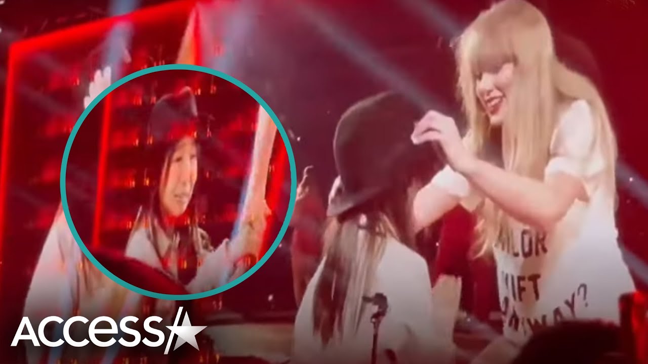 Поклонница Тейлор Свифт расплакалась, получив в подарок шляпу певицы на концерте тура Tokyo Eras