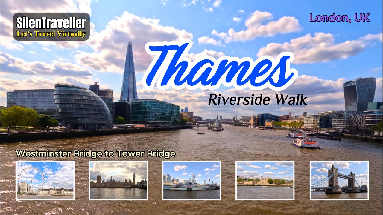 Thames Riverside Walk | Most amazing urban riverside walk | London, UK