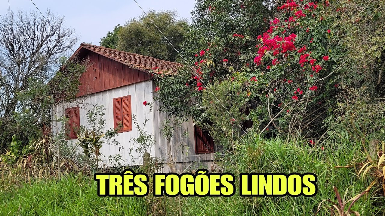 DEIXARAM TRÊS FOGÕES LINDOS E  ANTIGOS NO SÍTIO LINDO ABANDONADO