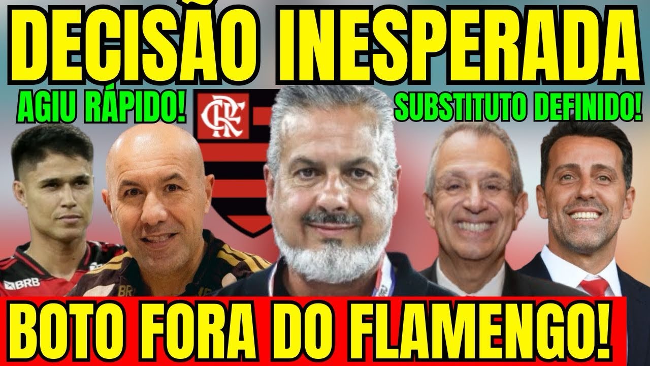 DECISÃO INESPERADA! BOTO FORA DO FLAMENGO! DIRETORIA DEFINE SUBSTITUTO! LEONARDO JARDIM AGIU RÁPIDO!