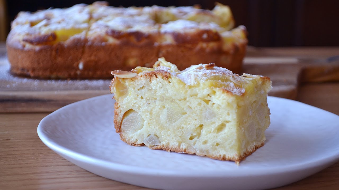 Очень вкусный грушевый пирог с заварным кремом! Простой и быстрый рецепт!