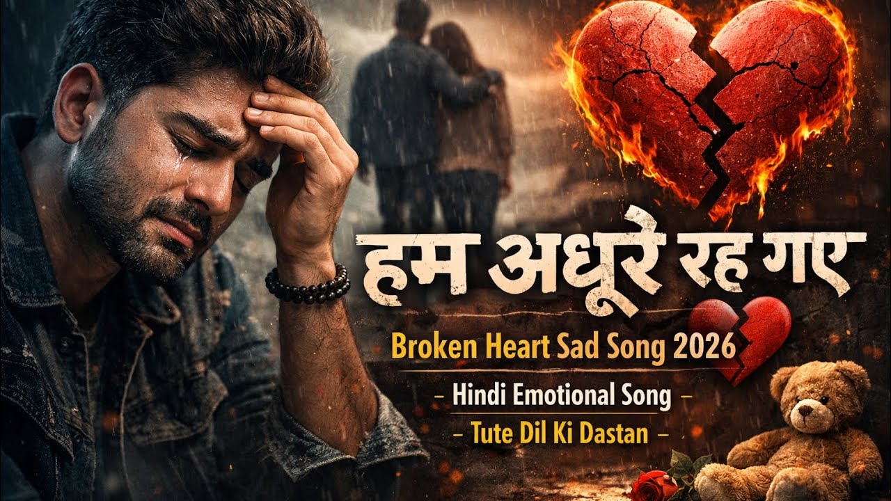 हम अधूरे रह गए 💔 | Broken Heart Sad Song 2026 | Hindi Emotional Song | Tute Dil Ki Dastan