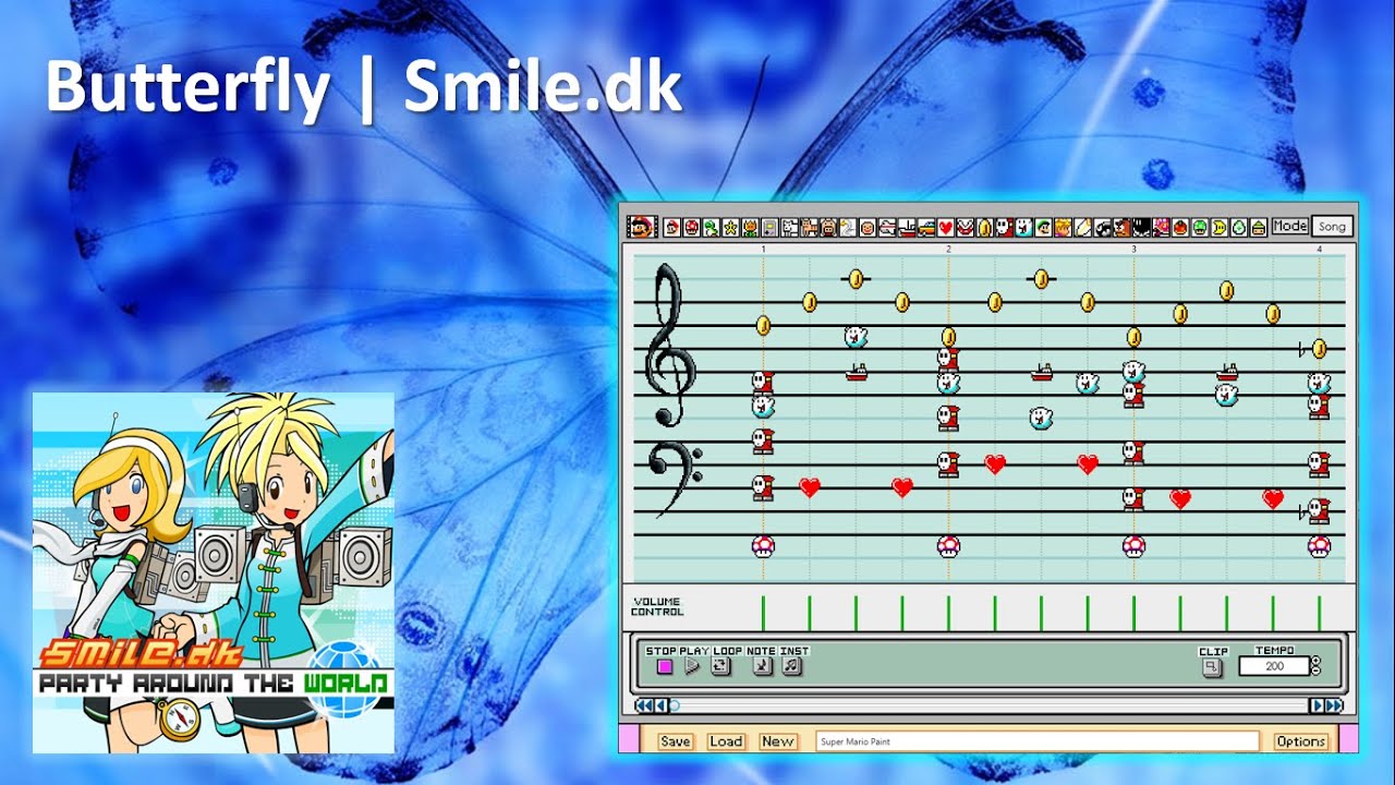 BUTTERFLY by Smile.dk but it's a Super Mario Paint cover