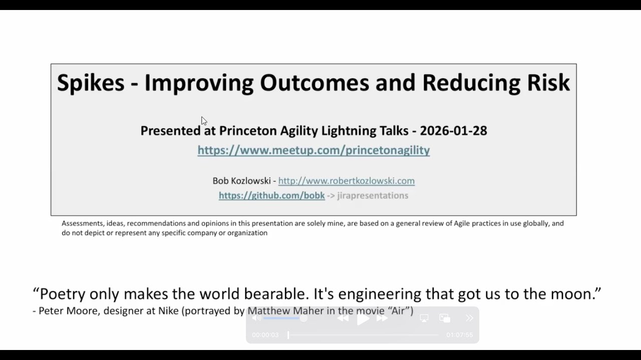 Princeton Agility Jan 28 2026 - Lightning Talks