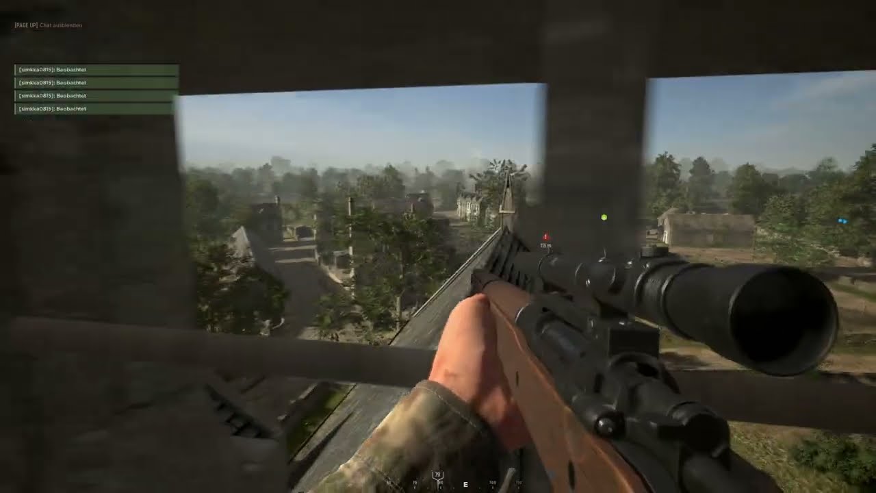 Hell Let Loose lone Sniper defending tower center from Church Tower