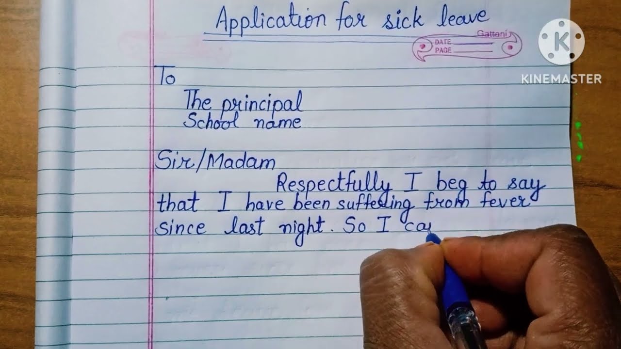 Application //write an application for sick leave #aplication