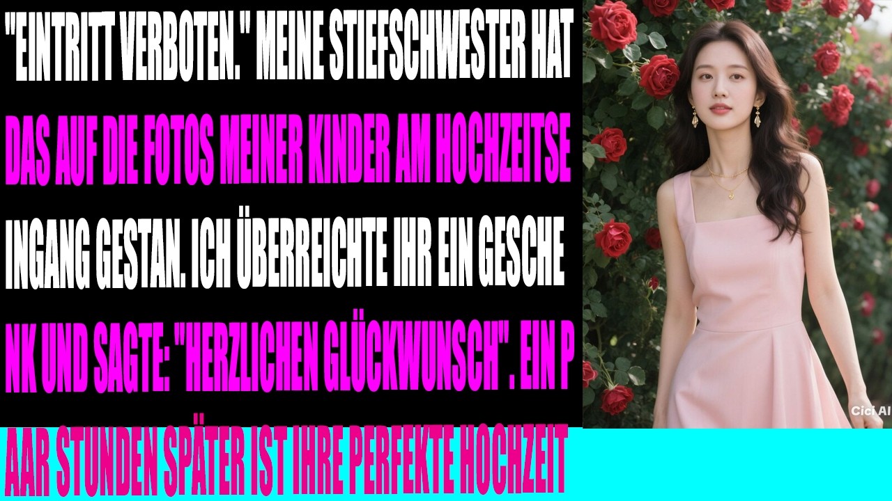 Meine Schwester schrieb Kein Zutritt au die Fotos meiner Kinder und wollte sie nicht zur Hochzei....