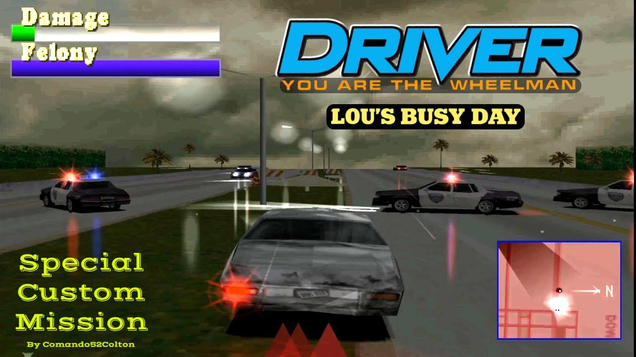Driver 1 - [PS1] - Lou's Busy Day (Playable Custom Mission) By @Comando52Colton