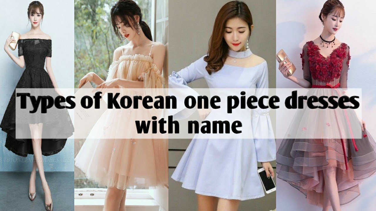 Different types of Korean one-piece dresses with name / korean dresses for girls/ #kfashion