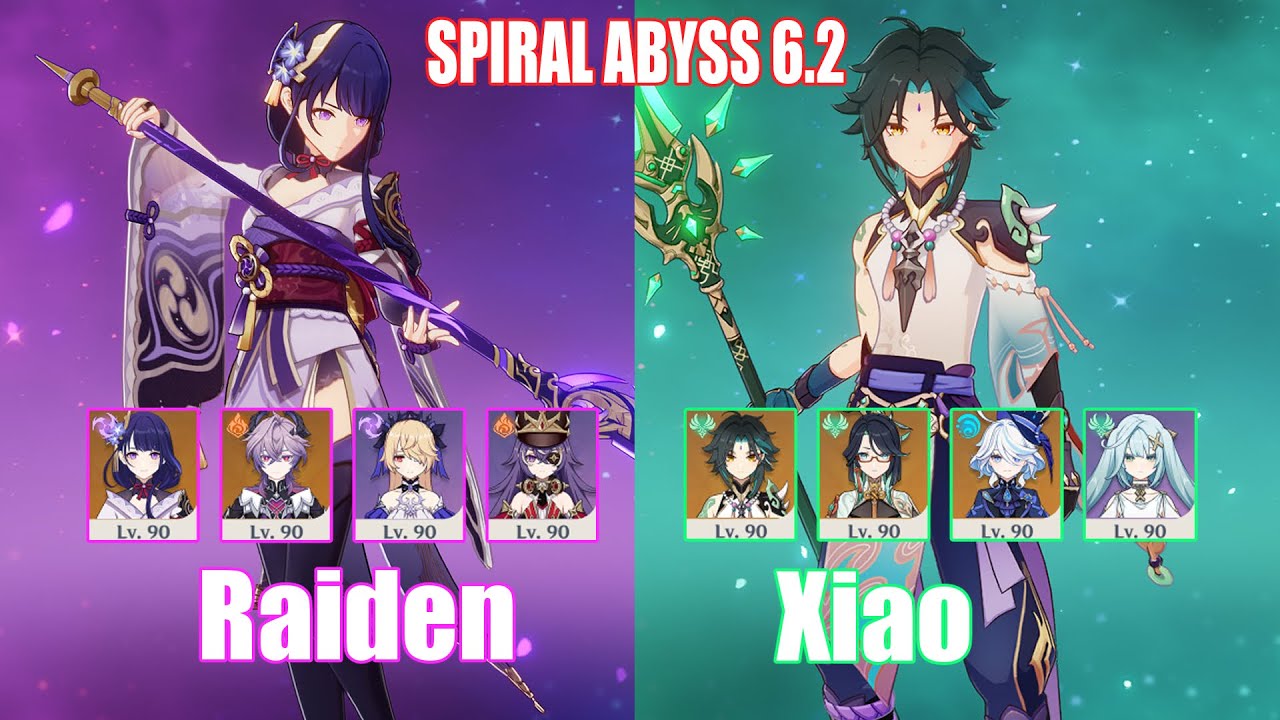 C0 Raiden Overload & C0 Xiao | Spiral Abyss 6.2 | Genshin Impact