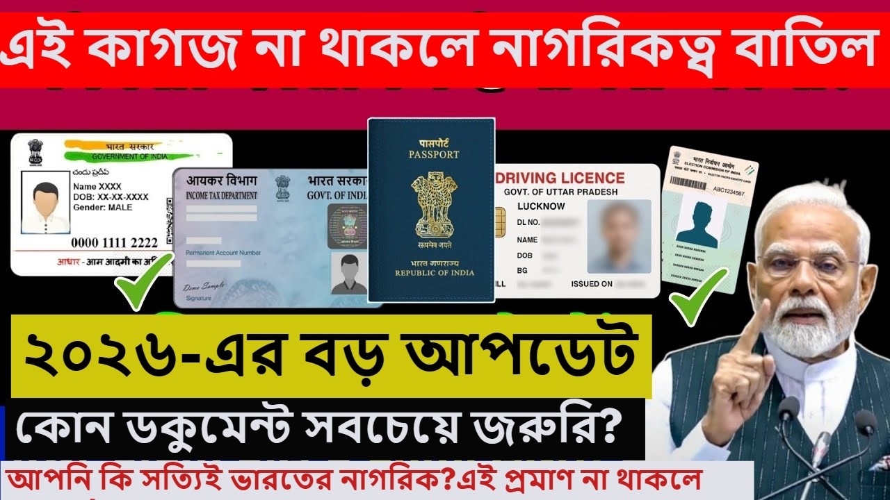 ভারতে নাগরিকত্ব পাওয়ার সম্পূর্ণ গাইড 2026 | Citizenship Process & Documents