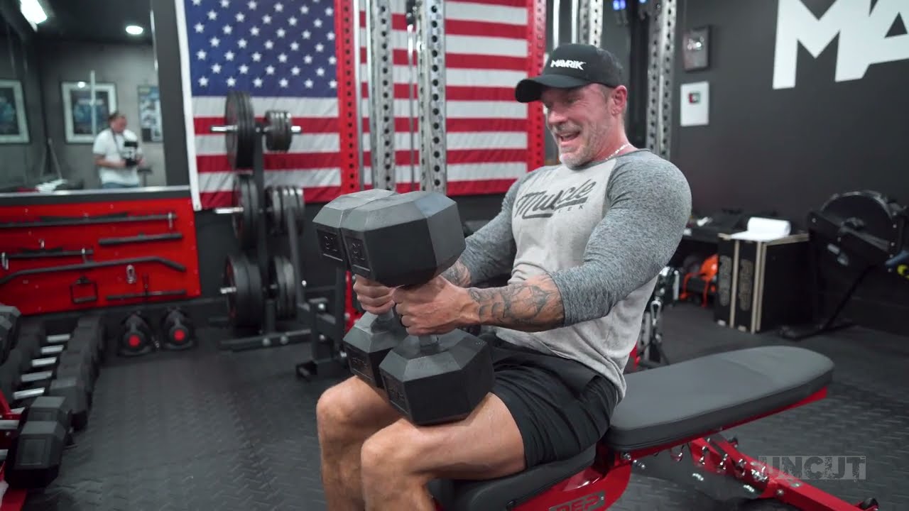 James Grage Workout: CHEST & TRI’s | with Dumbbells & Bands | Raw & Uncut | Day 17