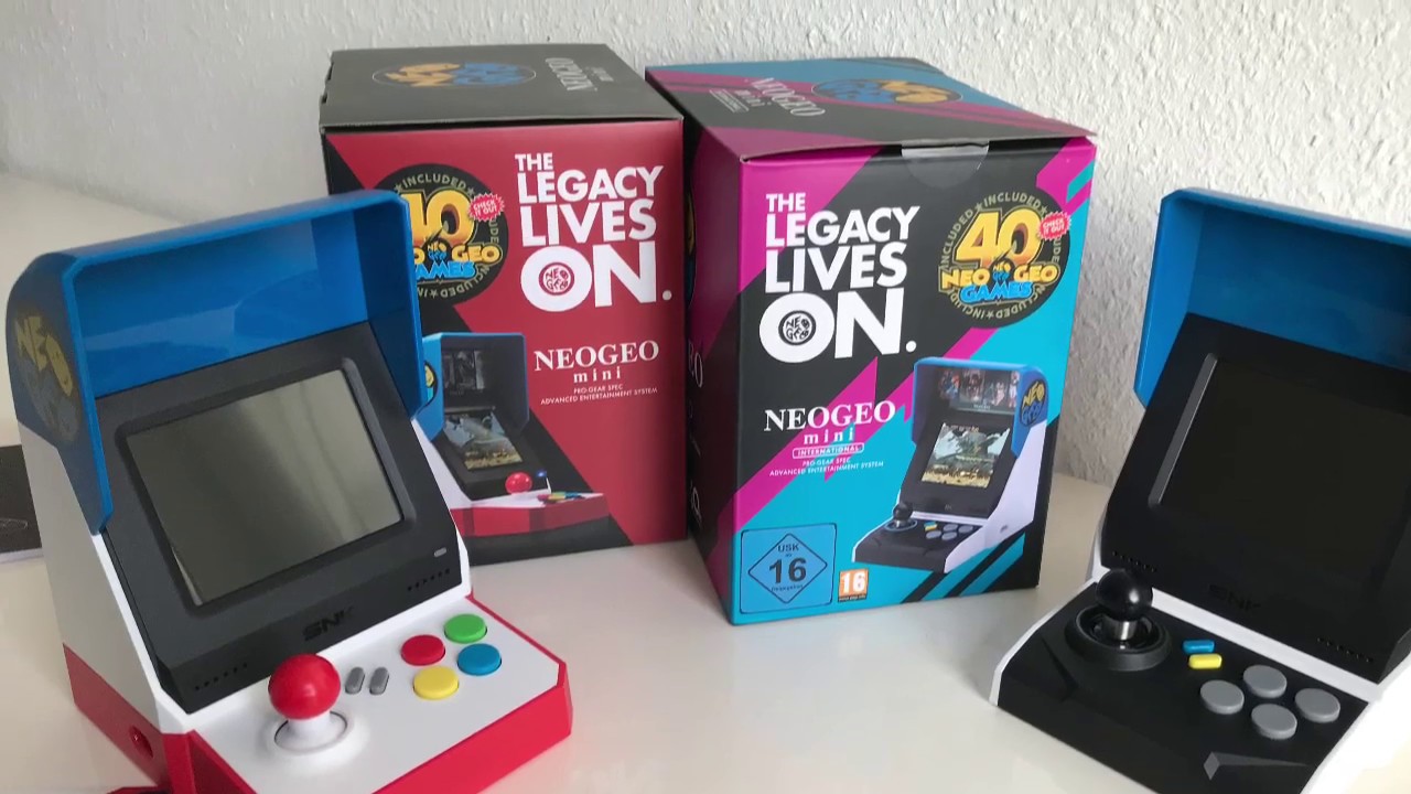 Neo Geo mini edición japonesa e internacional