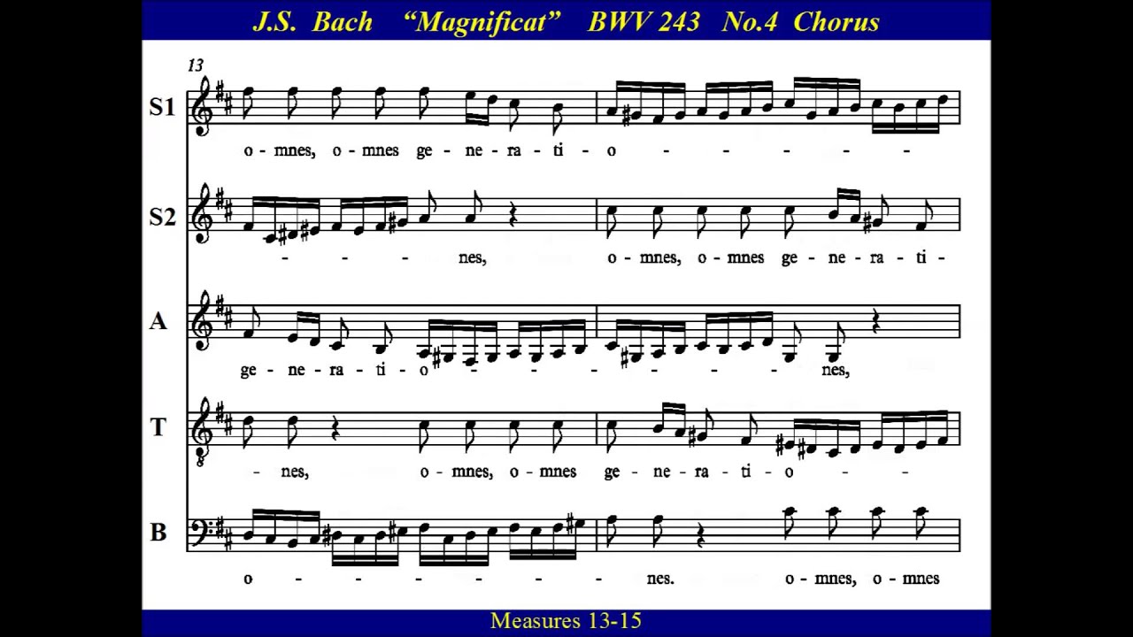 4 - JS Bach Magnificat - Omnes Generationes - Alto