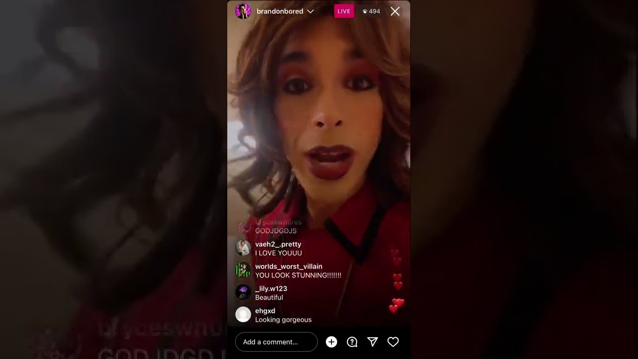 Bryce’s instagram live at the Streamys 2022