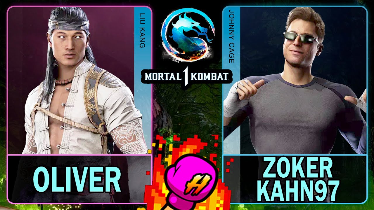 MK1 Oliver (LIU KANG) VS Zoker Kahn97 (JOHNNY CAGE)🥊Mortal Kombat 1🥊4K 60ᶠᵖˢ