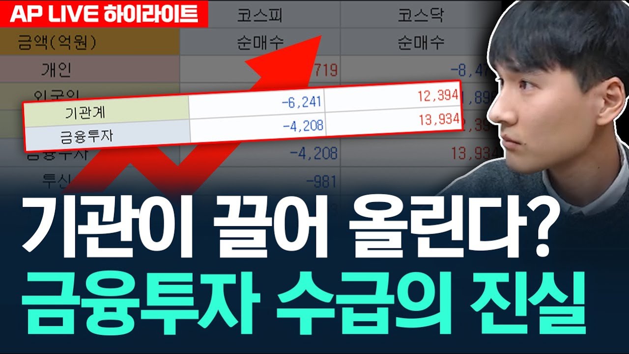 기관이 끌어 올린다? 금융투자 수급의 진실