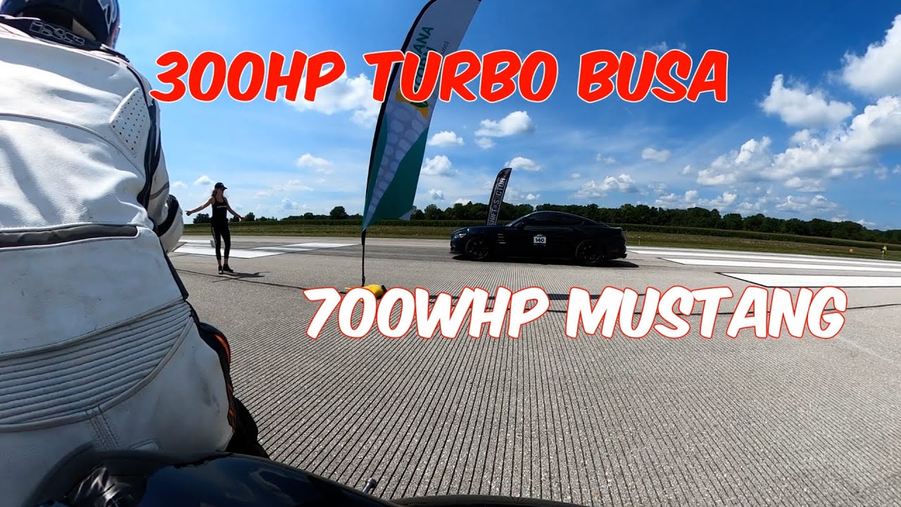 300-сильный Hayabusa разгромил на гонках Indy Airstrip Attack на 1/2 мили!