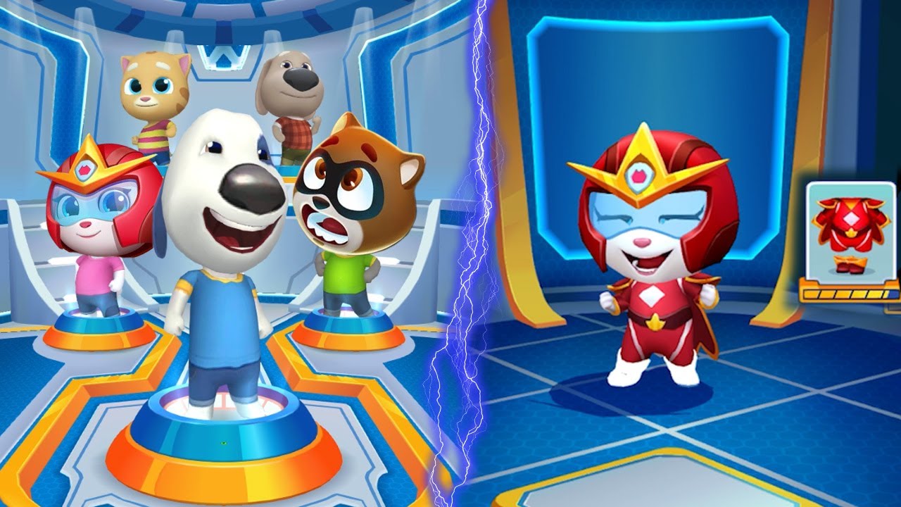 Talking Tom Hero Dash Ultra - Talking Hank X Glory Angela Saving Tom, Ginger & Ben - All Bosses