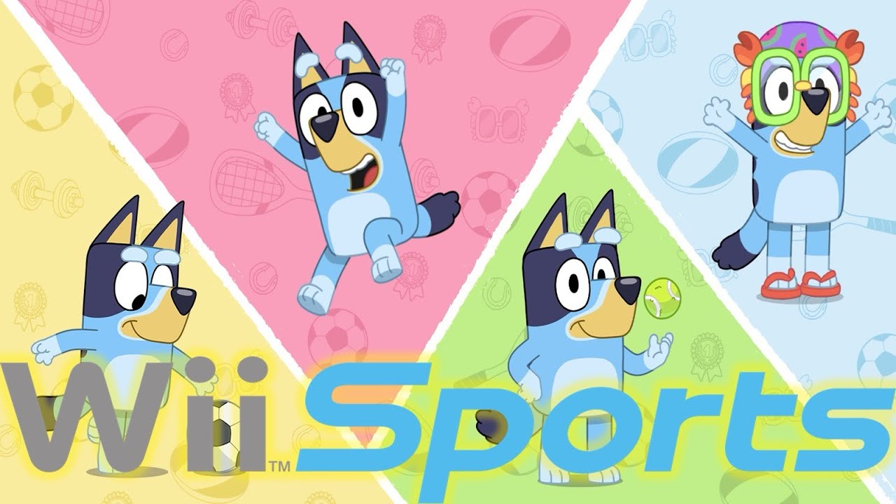 Bluey Plays The Wii Fitness mode On Wii Sports