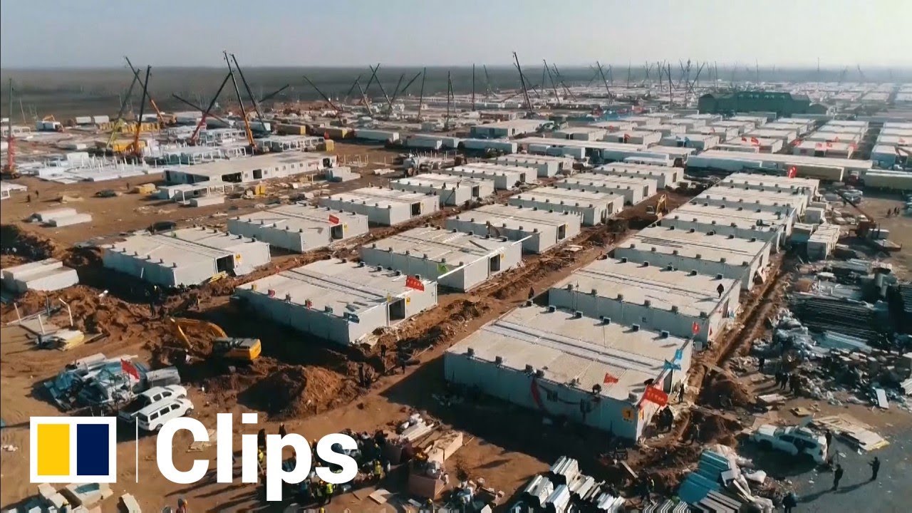 Aerial view of massive Covid-19 quarantine centre nearing completion in China’s Hebei province