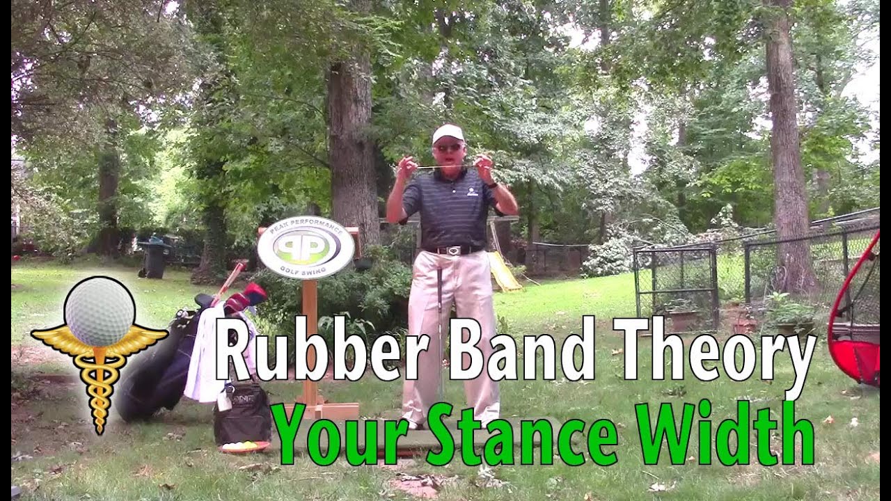 Golf Swing Setup, Stance, Wide Knees, Flared Feet and the Rubber Band Theory