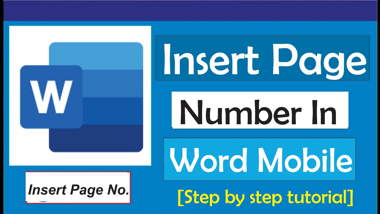 How To Insert Page Number In Word Android (Full Guide)