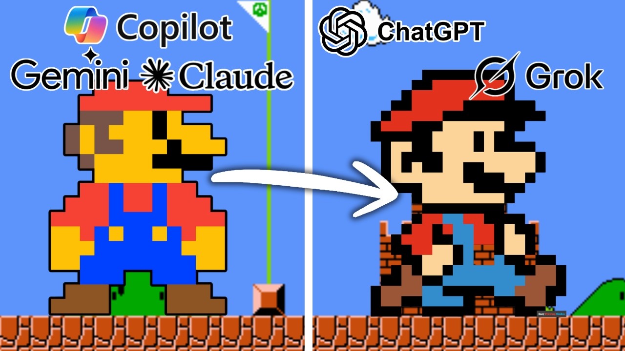 5 IAs TRABALHAM JUNTAS para Criar MARIO do ZERO! (jogável?)