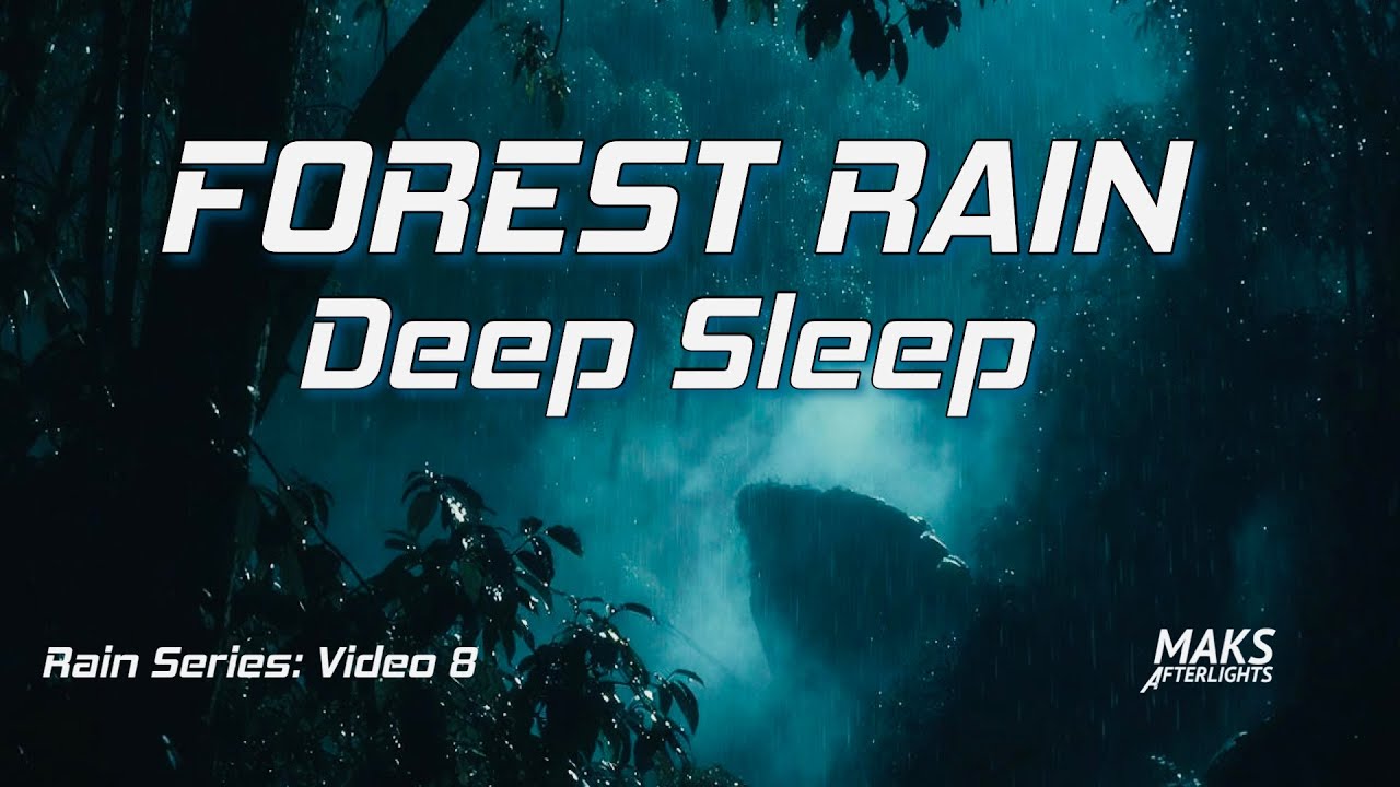 Forest Rain Sounds for Sleeping 🌧️ | 1 Hour Black Screen No Ads