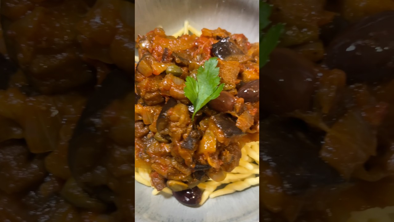 Caponata Siciliana (traditional original recipe) vegan recipe 