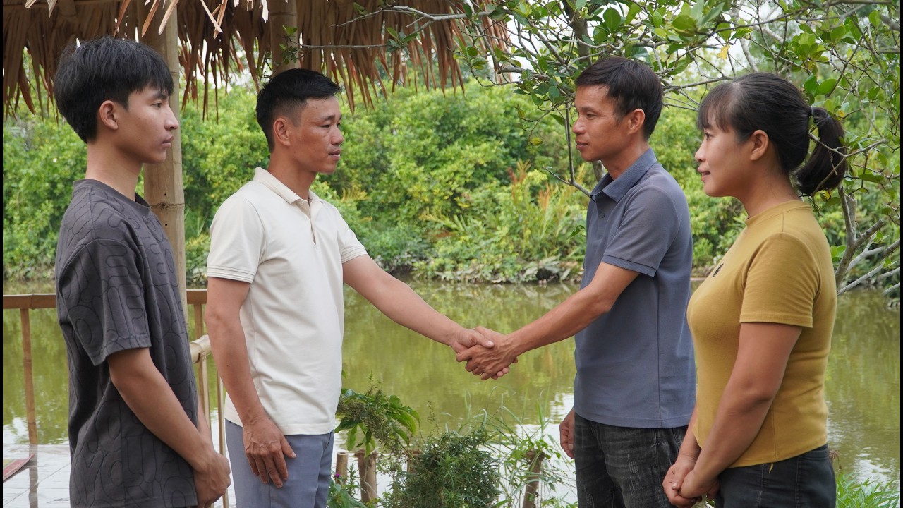Father returns after many days and repeatedly thanks the family who took care of his child.