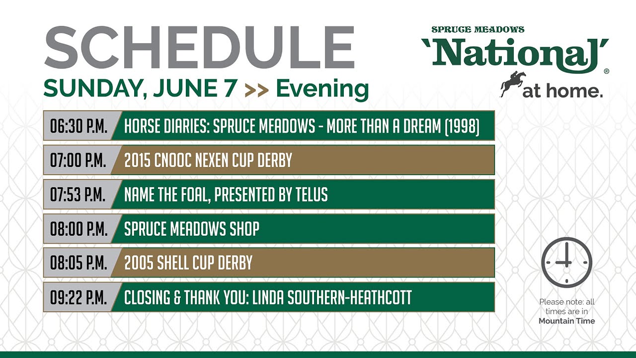 SPRUCE MEADOWS 'National'...at home - SUNDAY EVENING