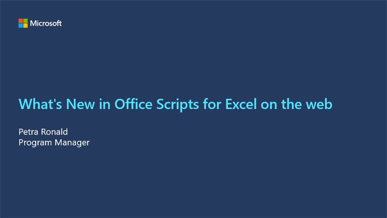 What's new in Office Scripts for Excel on the web