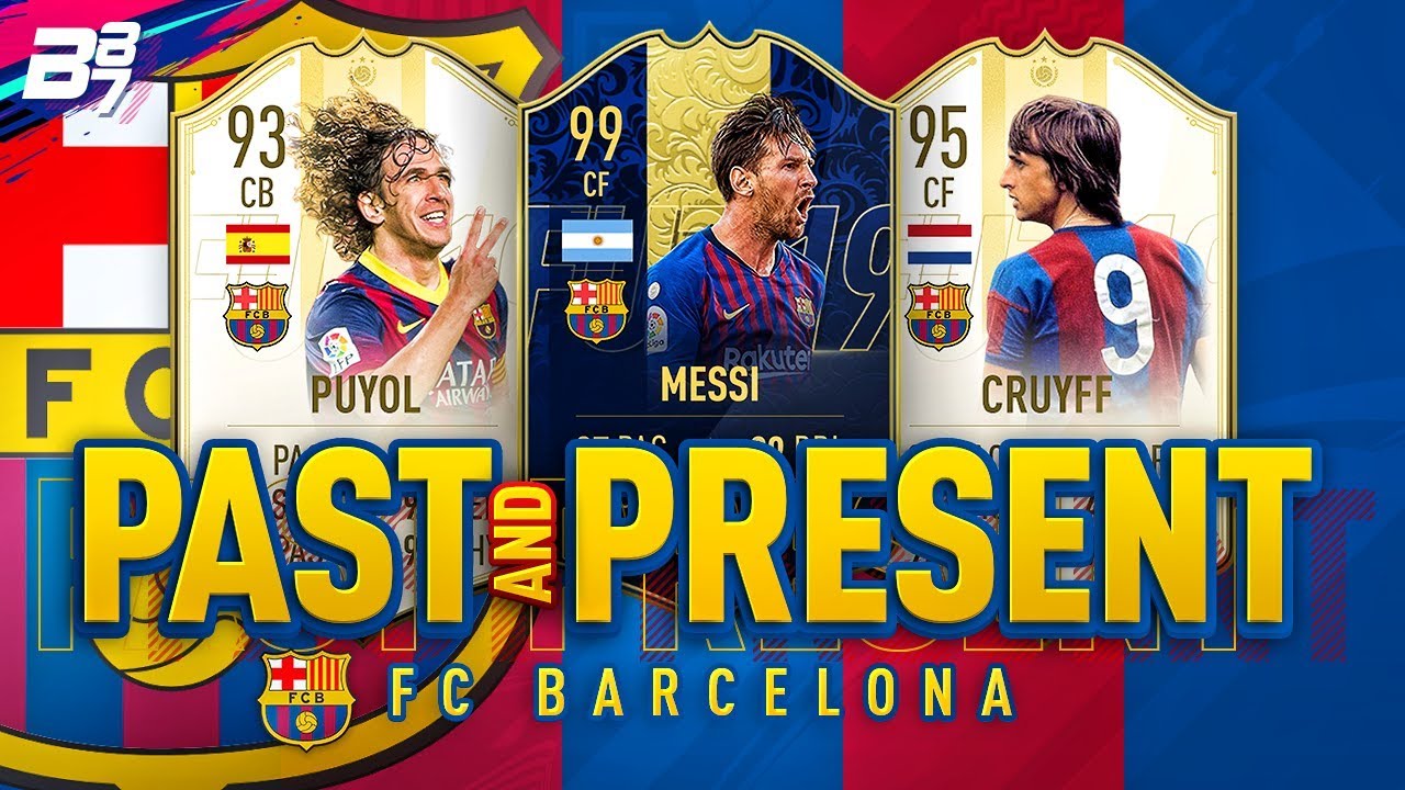 PAST AND PRESENT FC BARCELONA SQUAD BUILDER! | FIFA 19 ULTIMATE TEAM