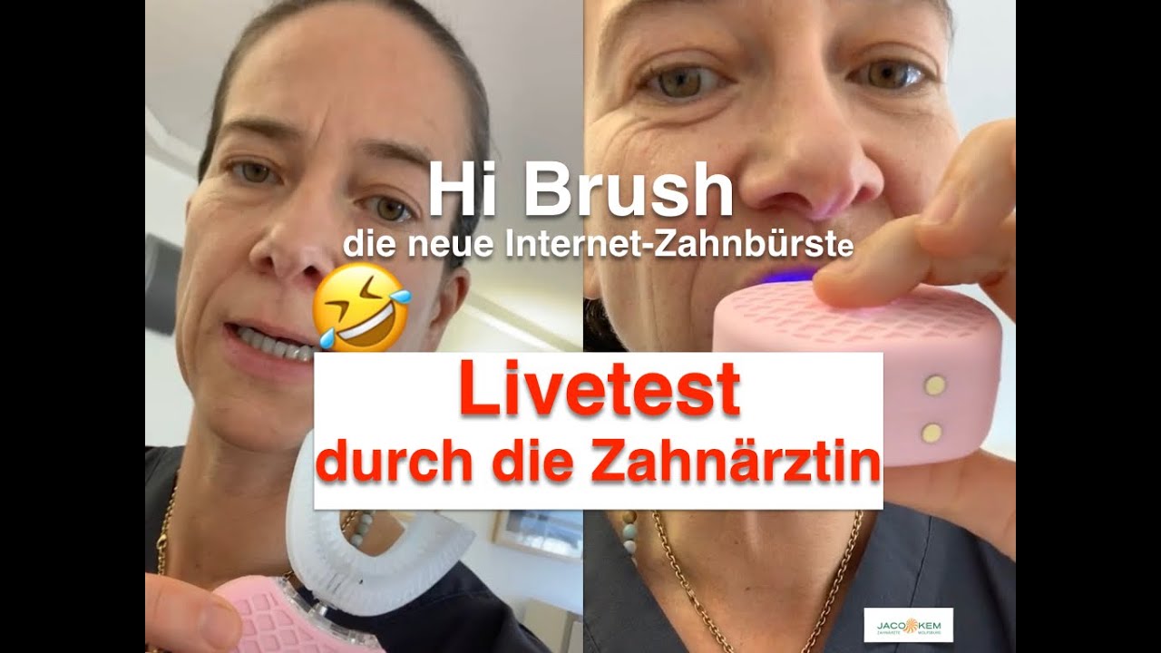 Zahn&auml;rztin im Livetest der Hi Brush: die vollautomatische Zahnb&uuml;rste aus dem Internet