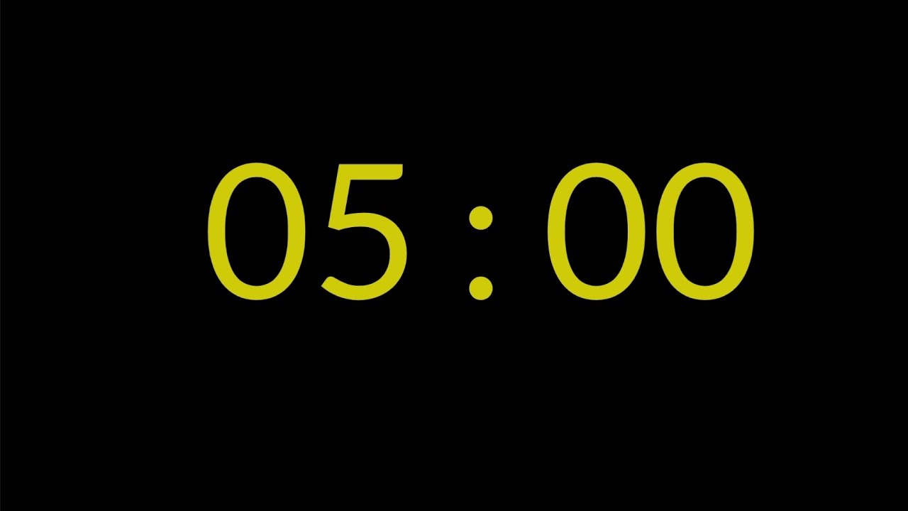 5 Minute Countup Timer - Yellow 