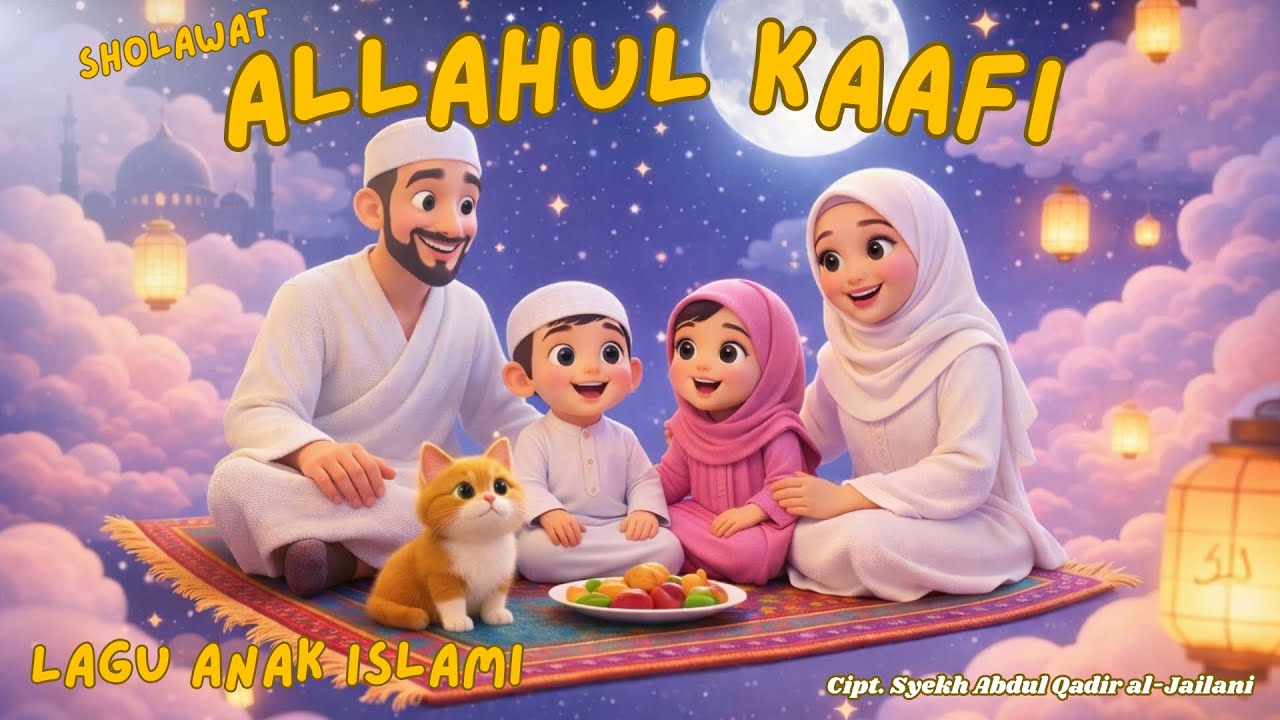 ALLAHUL KAAFI 🕌✨ Lagu Anak Islami Ceria | Sholawat Anak Full Animasi