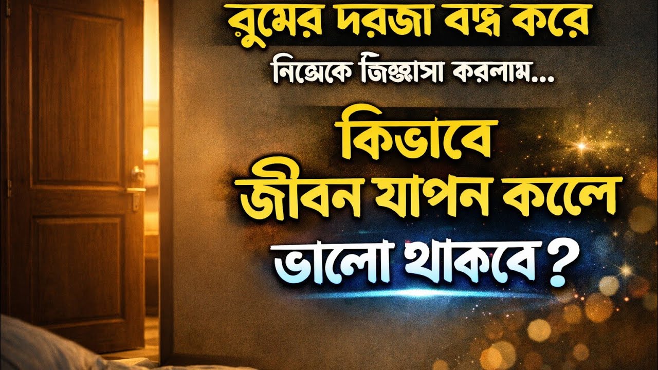 রুমের দরজা বন্ধ করে নিজেকে জিজ্ঞাসা করলাম কিভাবে জীবন যাপন করলে ভালো থাকবে থাম্বেল করে দাও