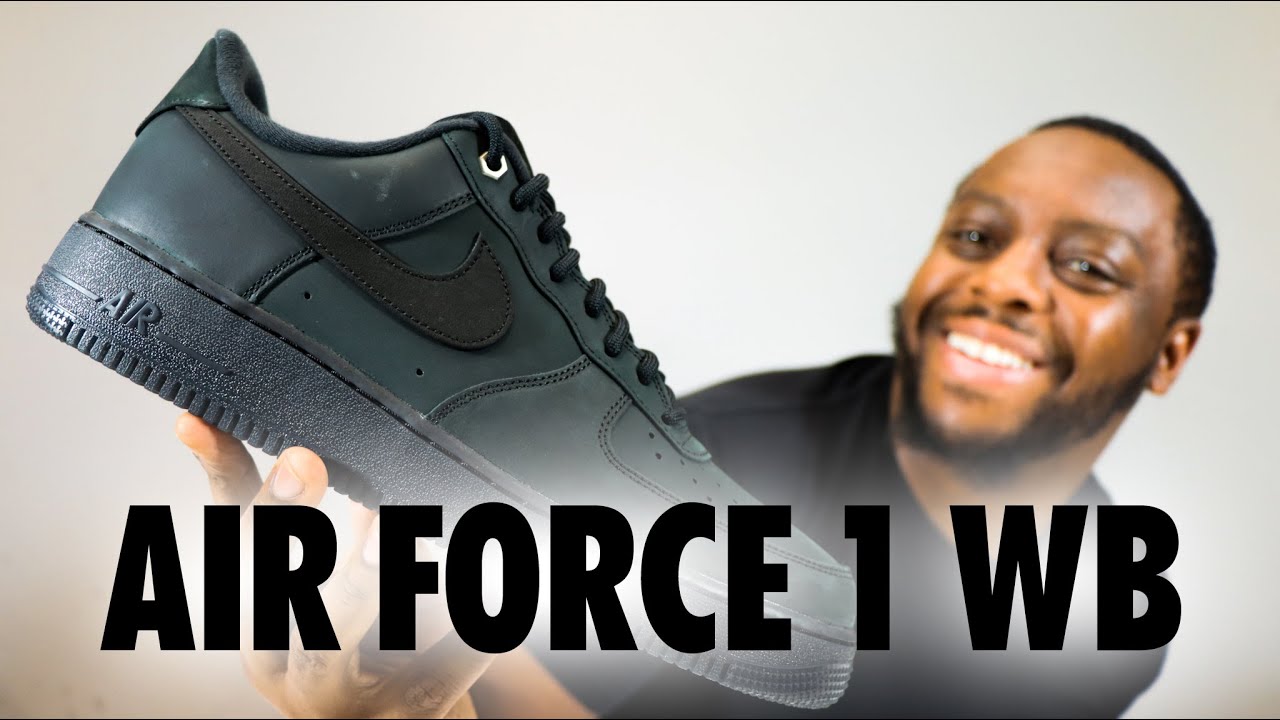Обзор кроссовок Nike Air Force 1 WB Black Nubuck On Foot QuickSchopes 849 Schopes CJ9179 001