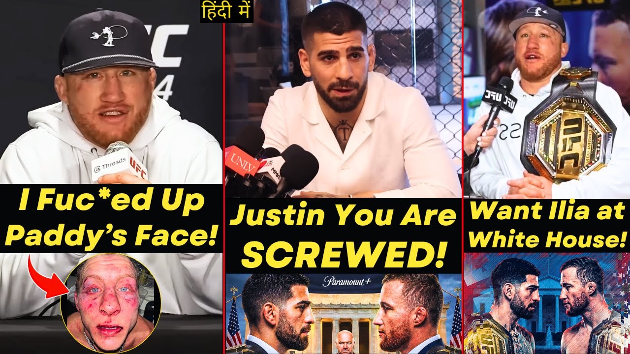 Ilia Topuria Send WARNING To Justin Gaethje! Justin Wants Ilia at White House! Paddy Pimblett Face!