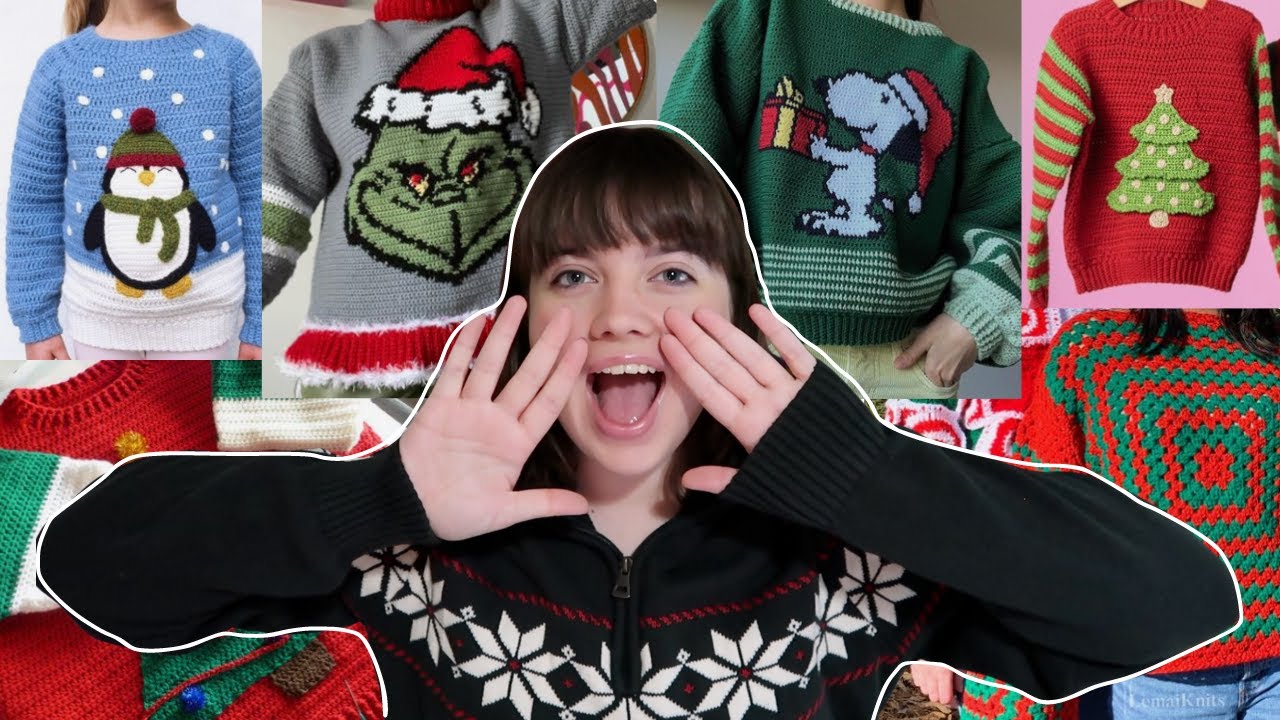 50 crochet CHRISTMAS SWEATER ideas with patterns (beginner friendly)