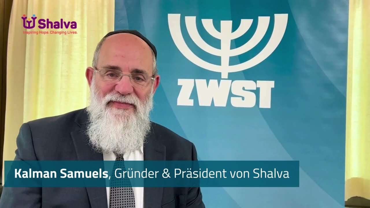 Kalman Samuels, Gr&uuml;nder und Pr&auml;sident von Shalva, bedankt sich f&uuml;r die Spenden der ZWST